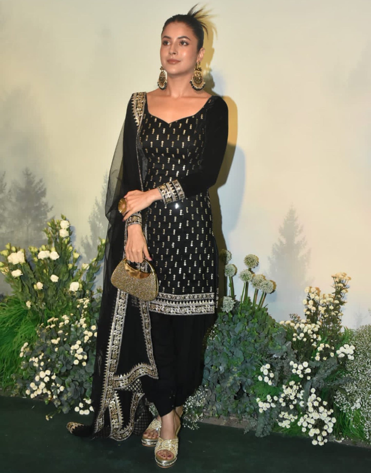 Black Embroidered Punjabi Suit