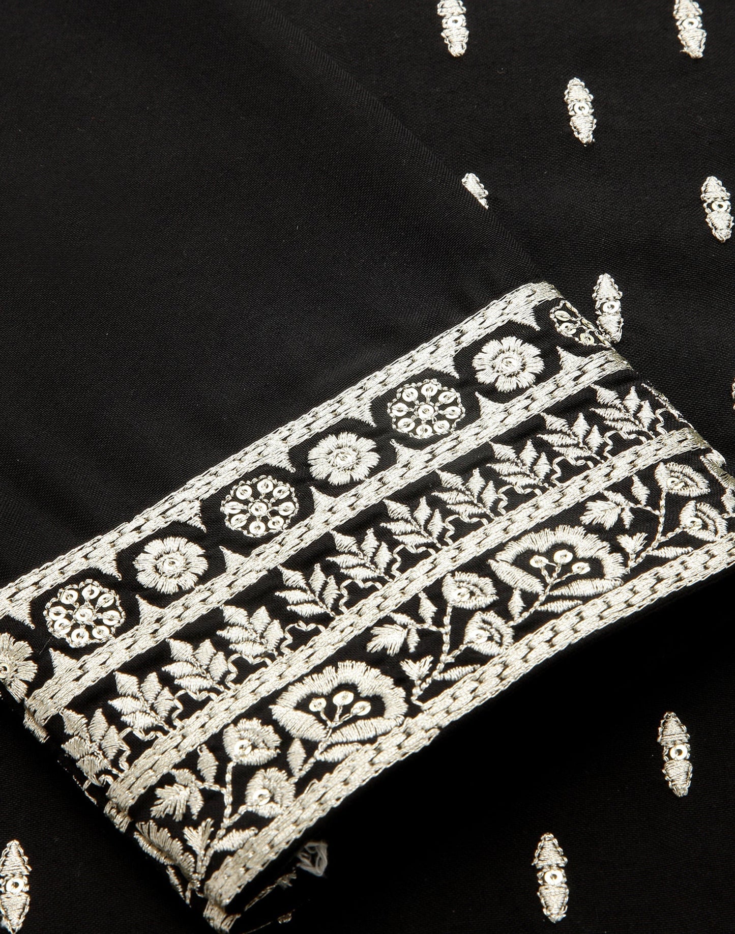 Black Embroidered Punjabi Suit