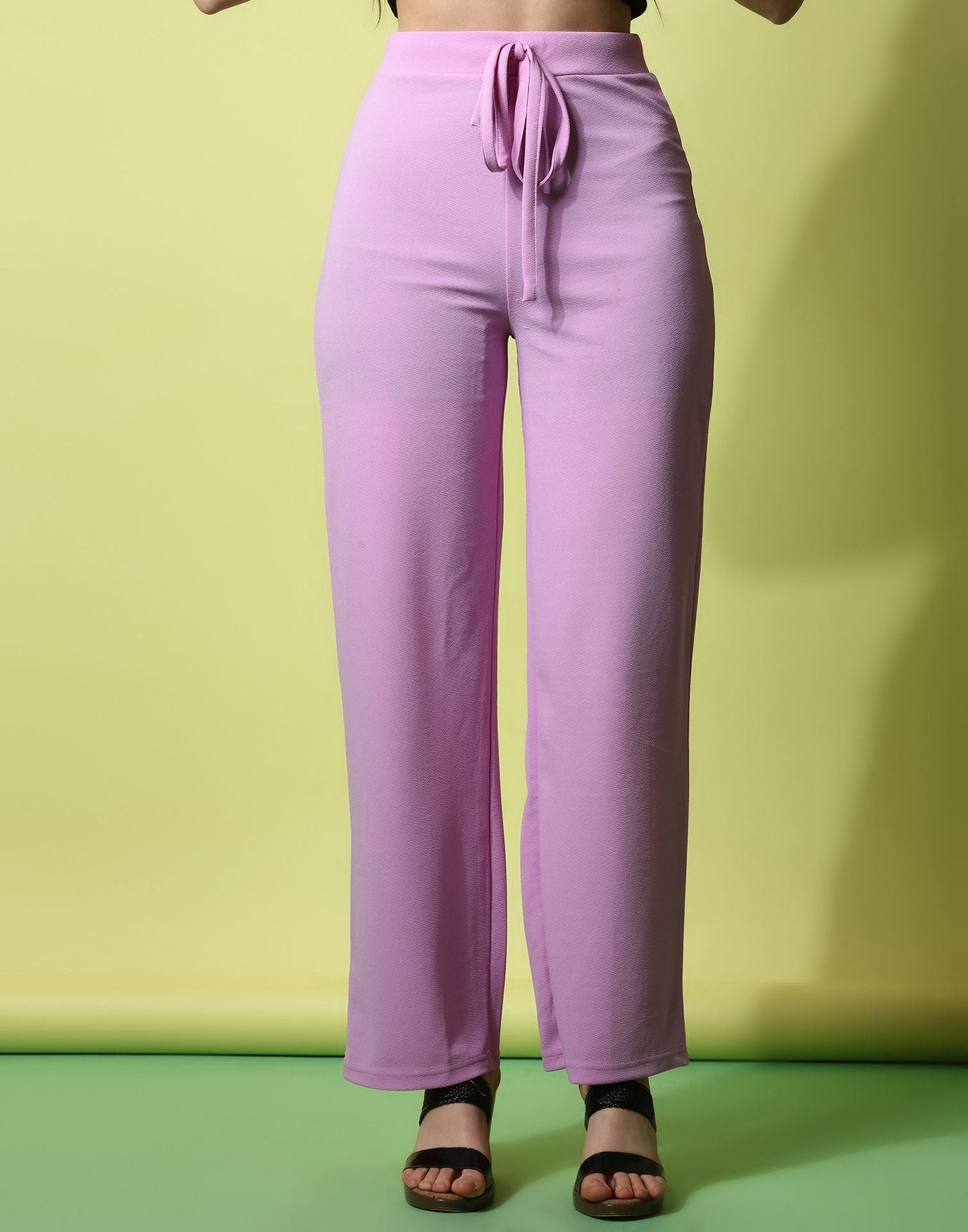 Lavender knotted Straight Fit Trouser