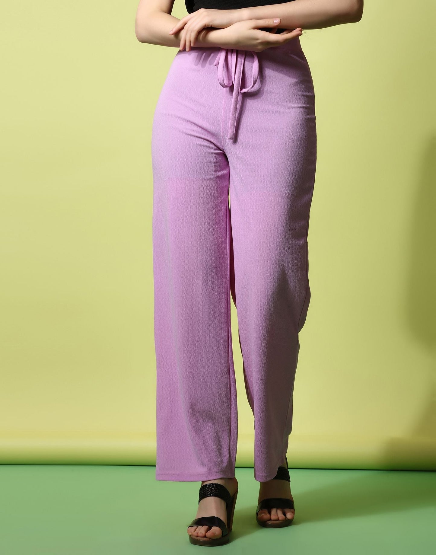 Lavender knotted Straight Fit Trouser