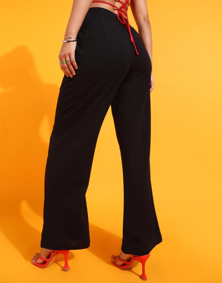 Black Straight Trouser