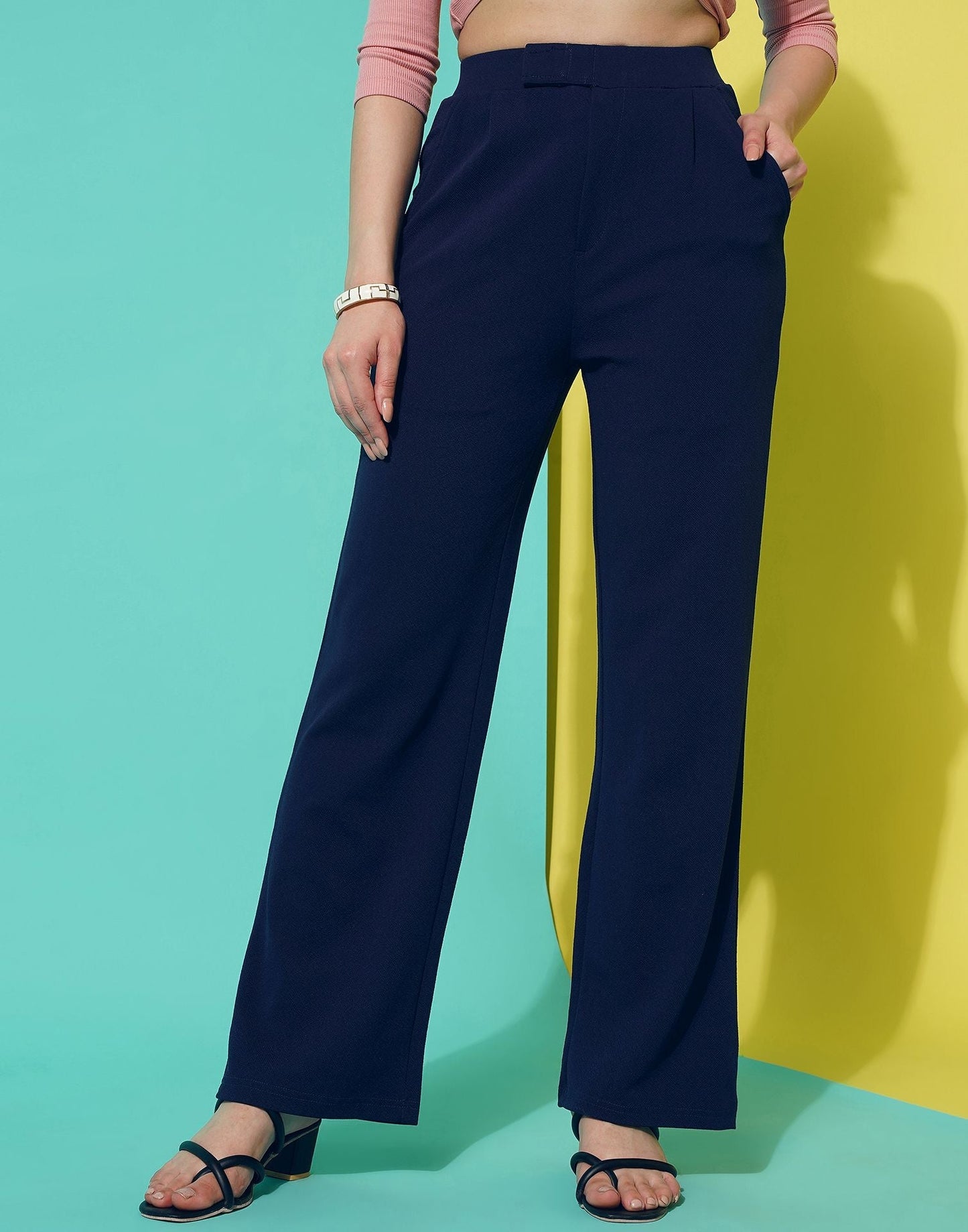 Blue Straight Trouser