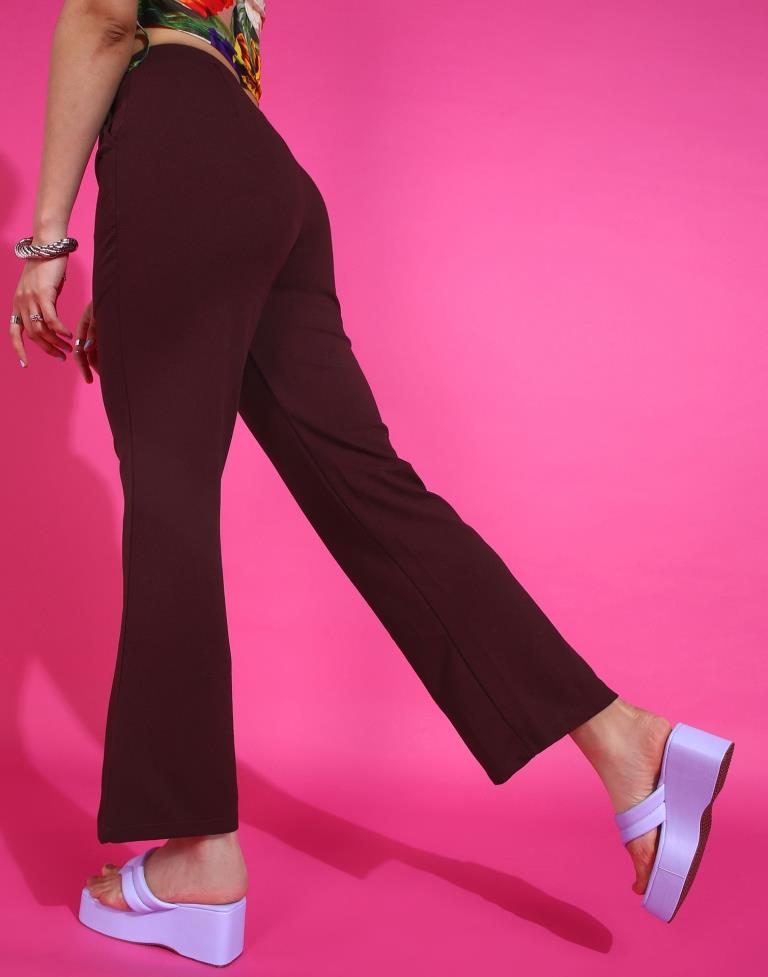 Maroon Straight Trouser