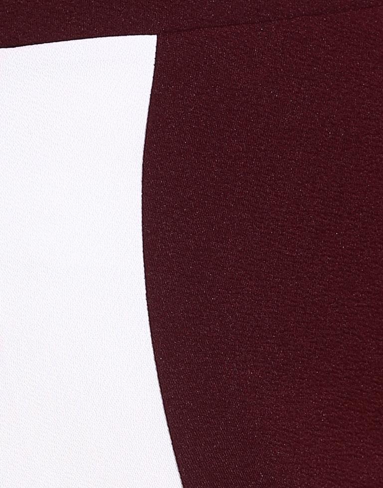 Maroon Straight Fit Trouser