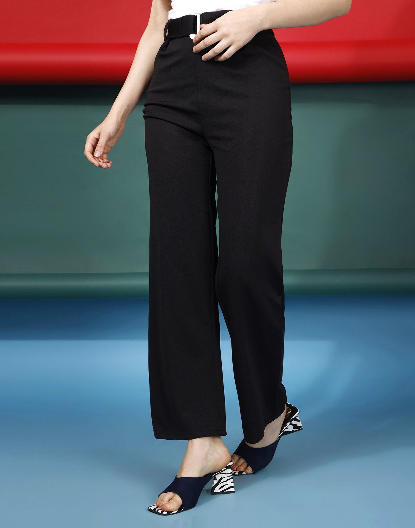 Black Flared Trouser