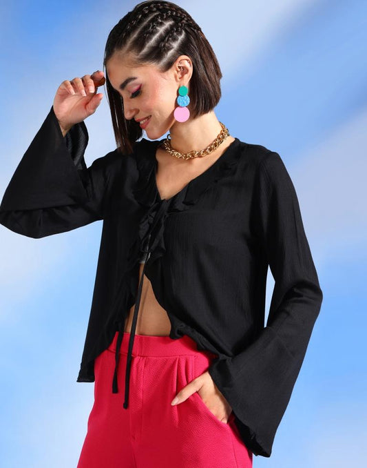 Black Party Wear Top