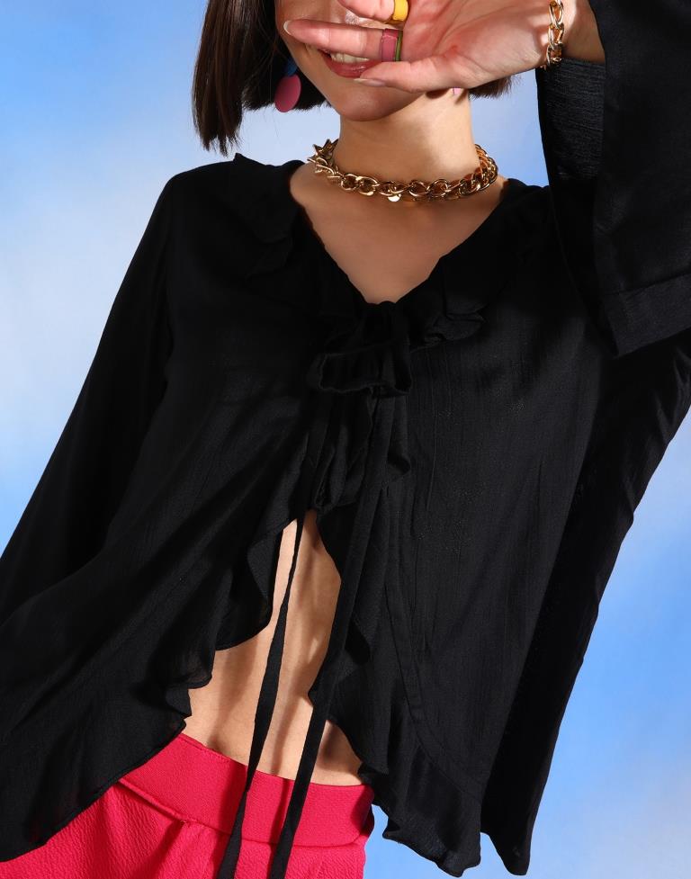 Black Party Wear Top