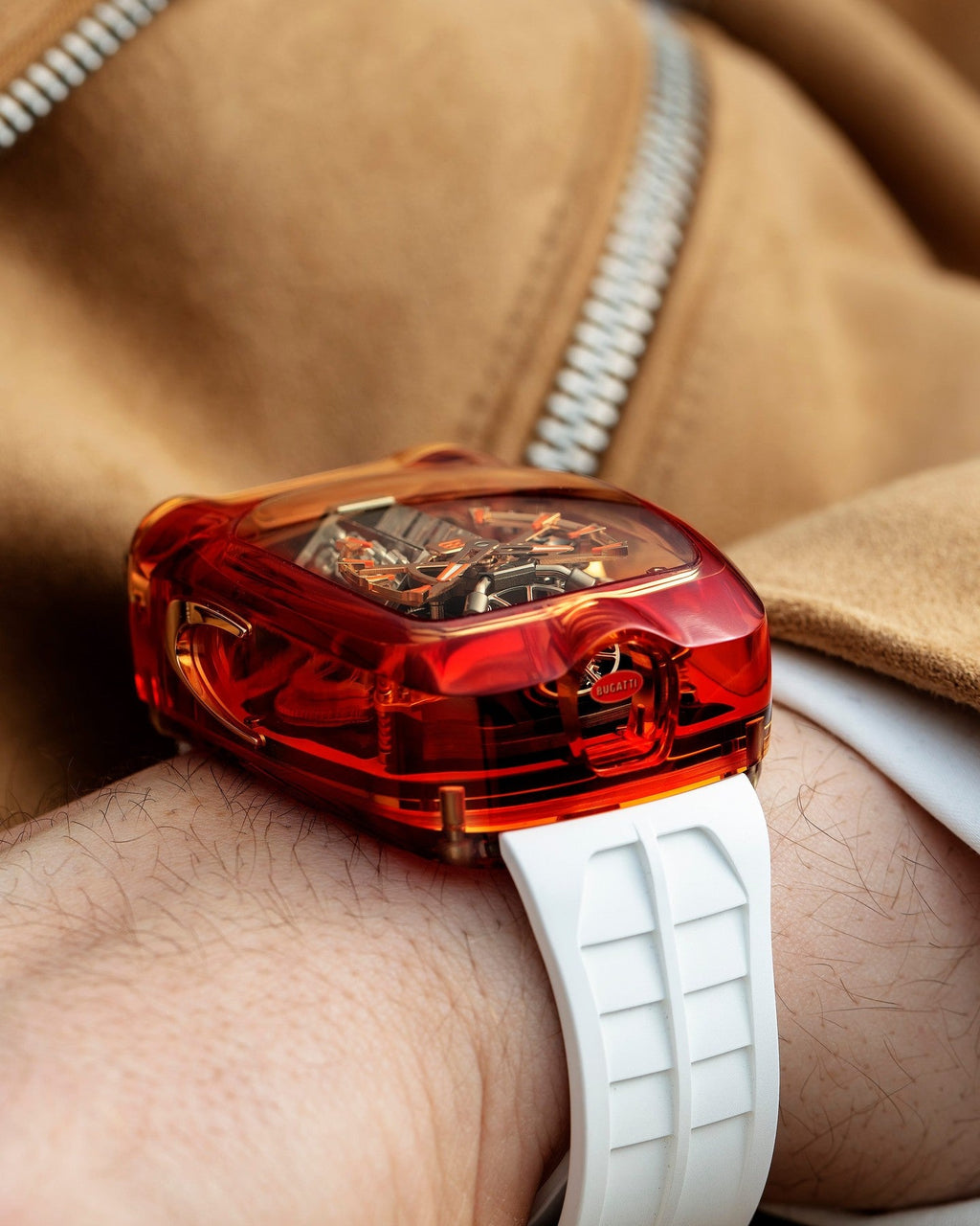 Limited Edition Jacob & Co. Bugatti Chiron Tourbillon Orange Sapphire Crystal watch