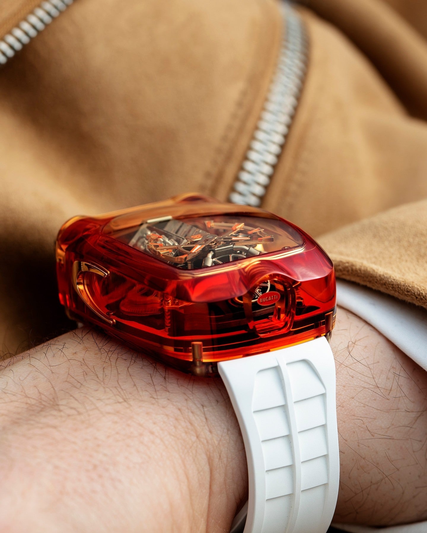 Limited Edition Jacob & Co. Bugatti Chiron Tourbillon Orange Sapphire Crystal watch