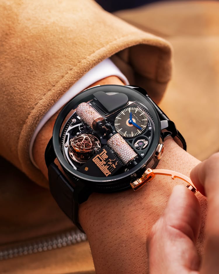 Limited Edition Jacob & Co. Opera Godfather black DLC titanium watch (P04)