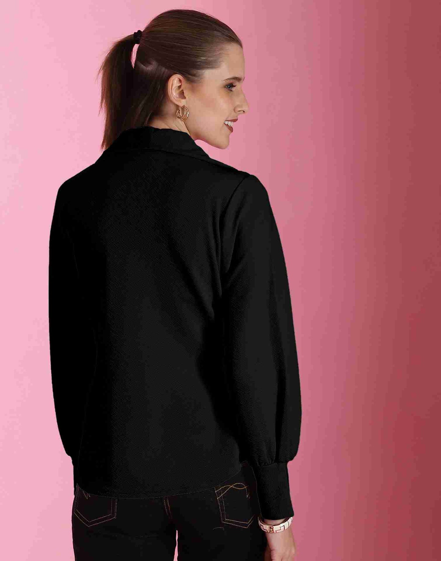 Black Lycra Plain Top