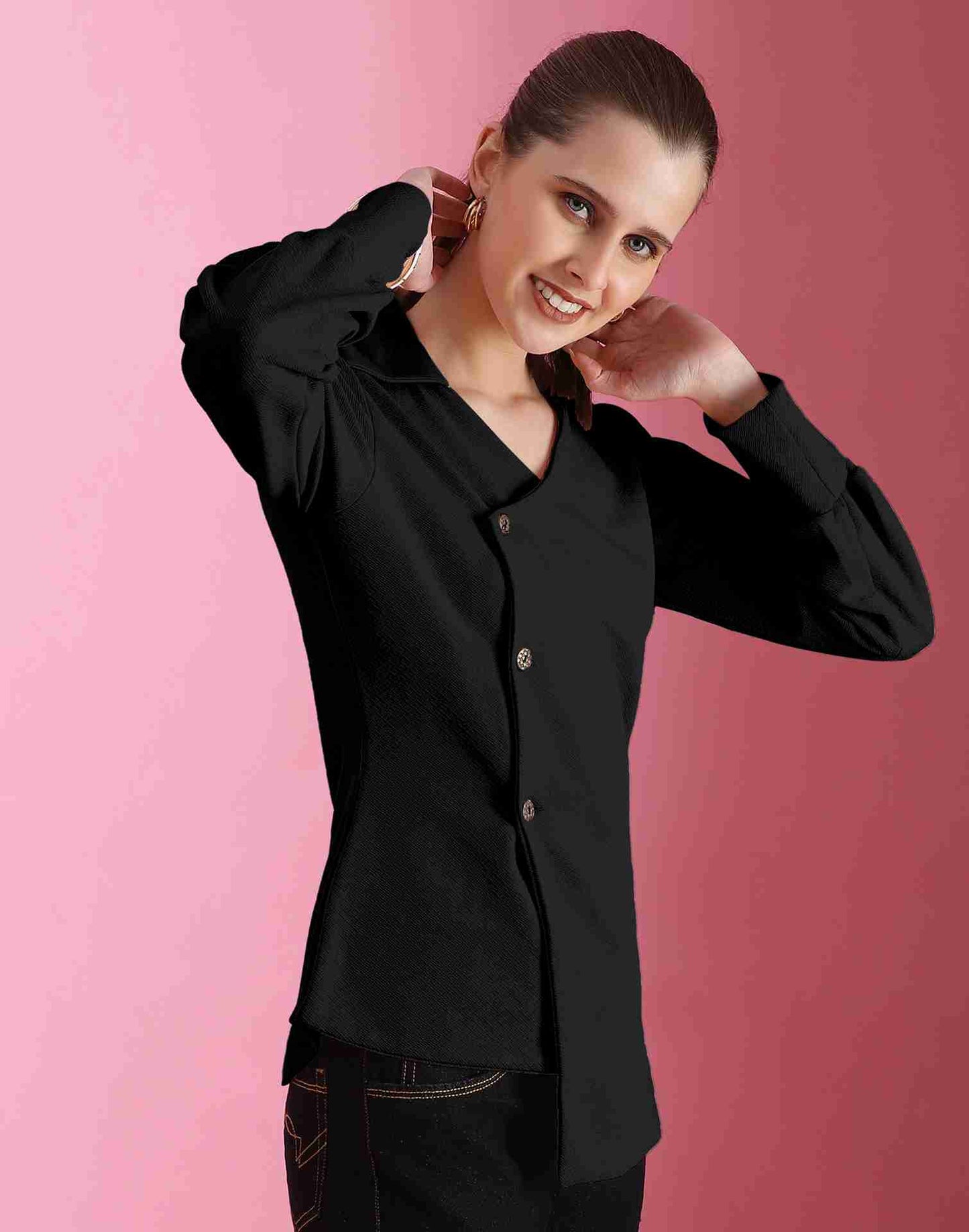 Black Lycra Plain Top