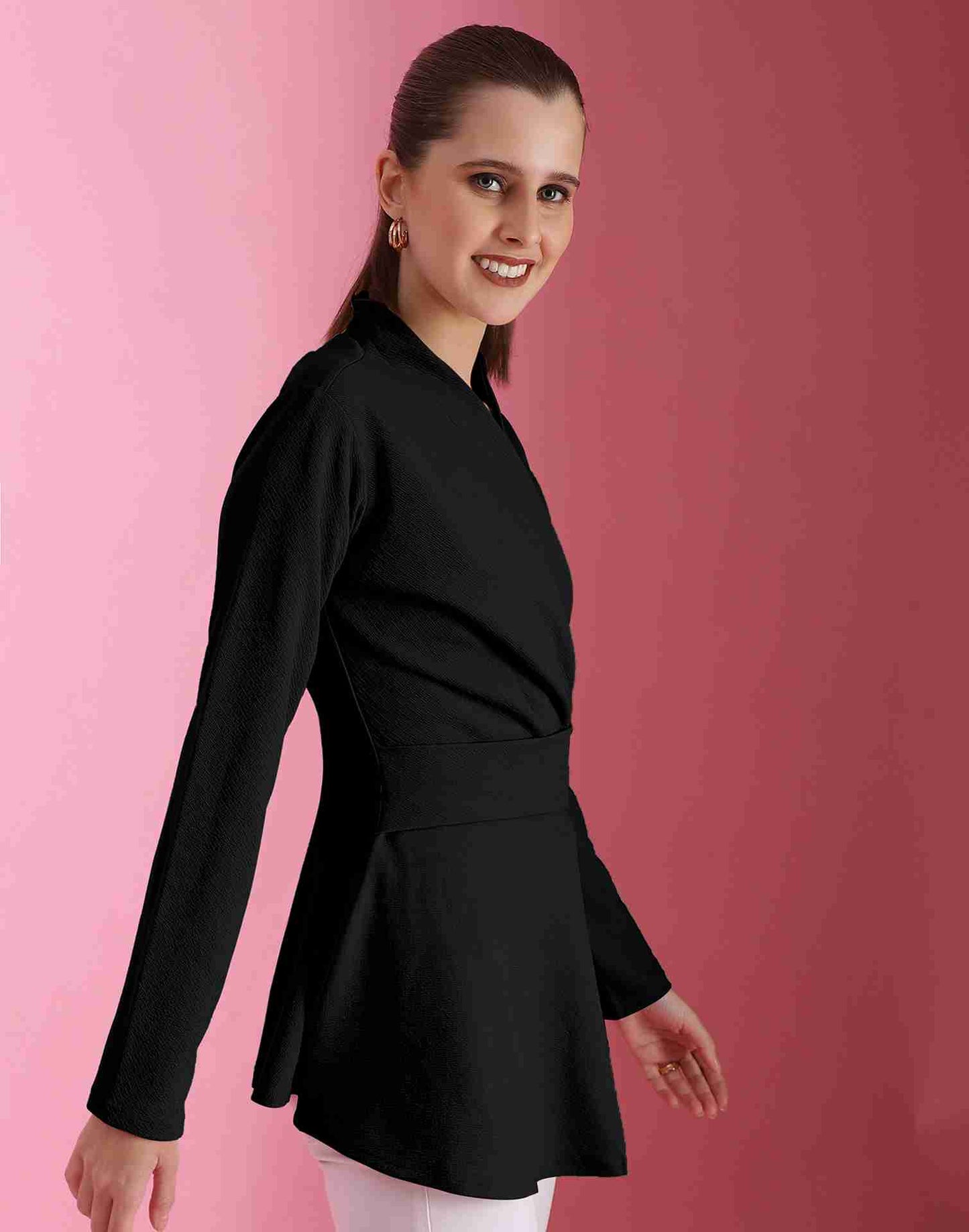 Black Lycra Plain Top