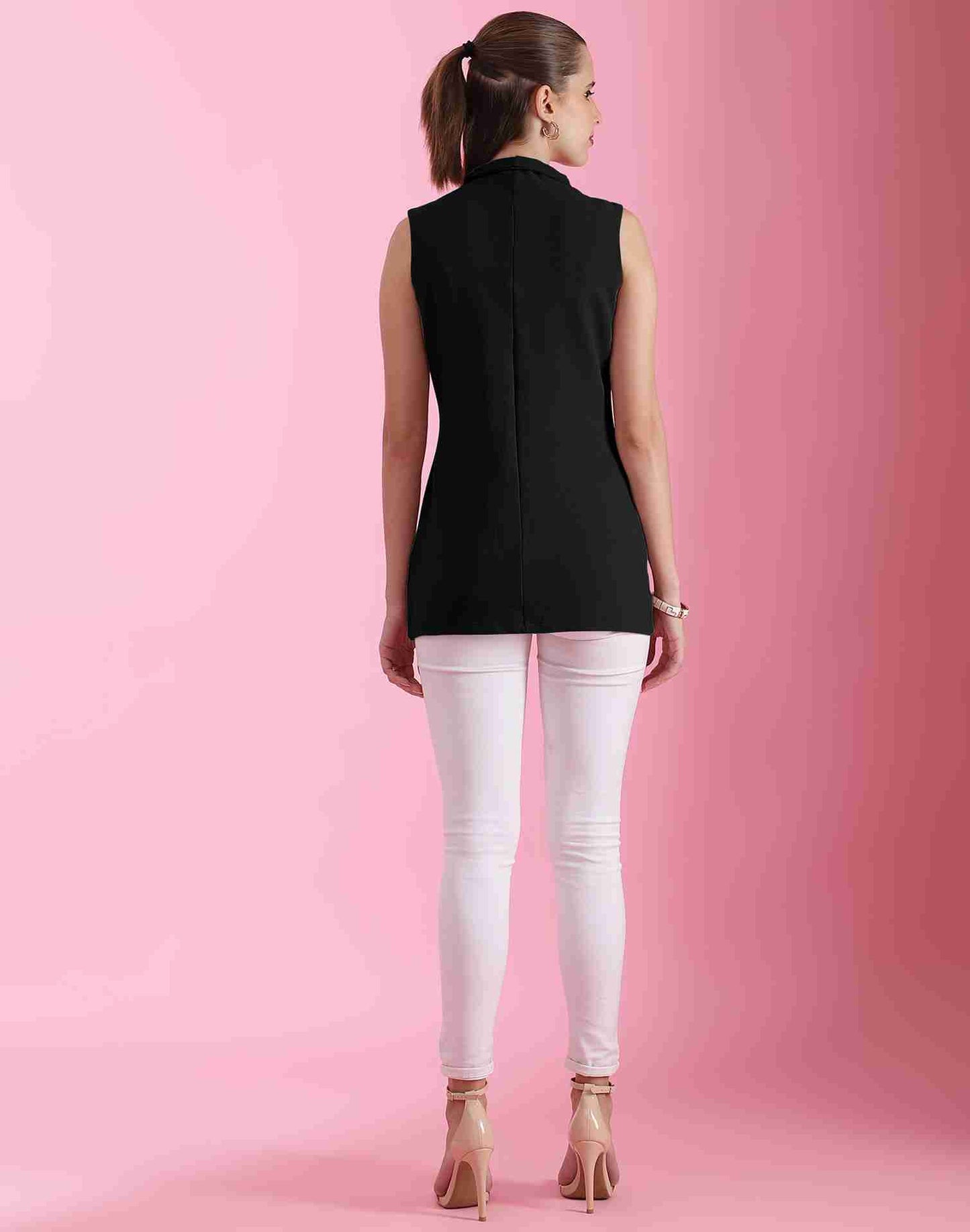 Black Lycra Plain Top