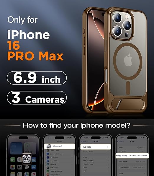 Magnetic Cover Compatible For iPhone 16 Pro Max