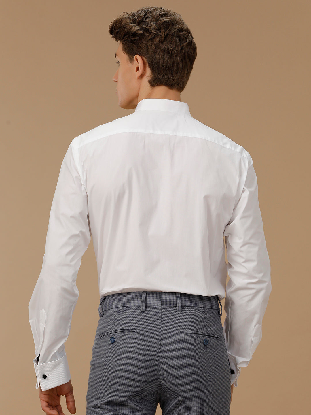 Aldeno Men Solid Formal White Shirt (WALSA)