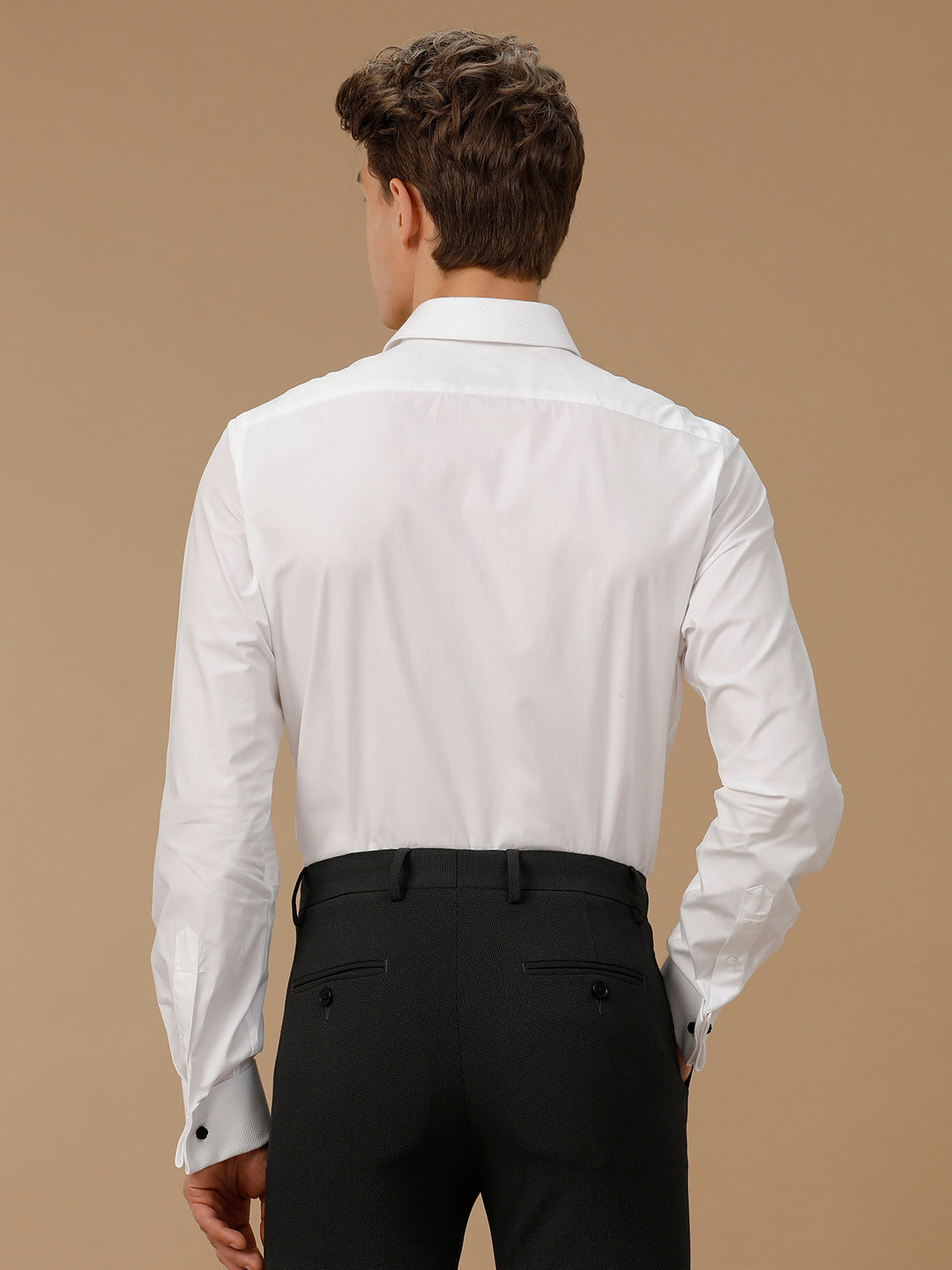 Aldeno Men Solid Formal White Shirt (WALSO)