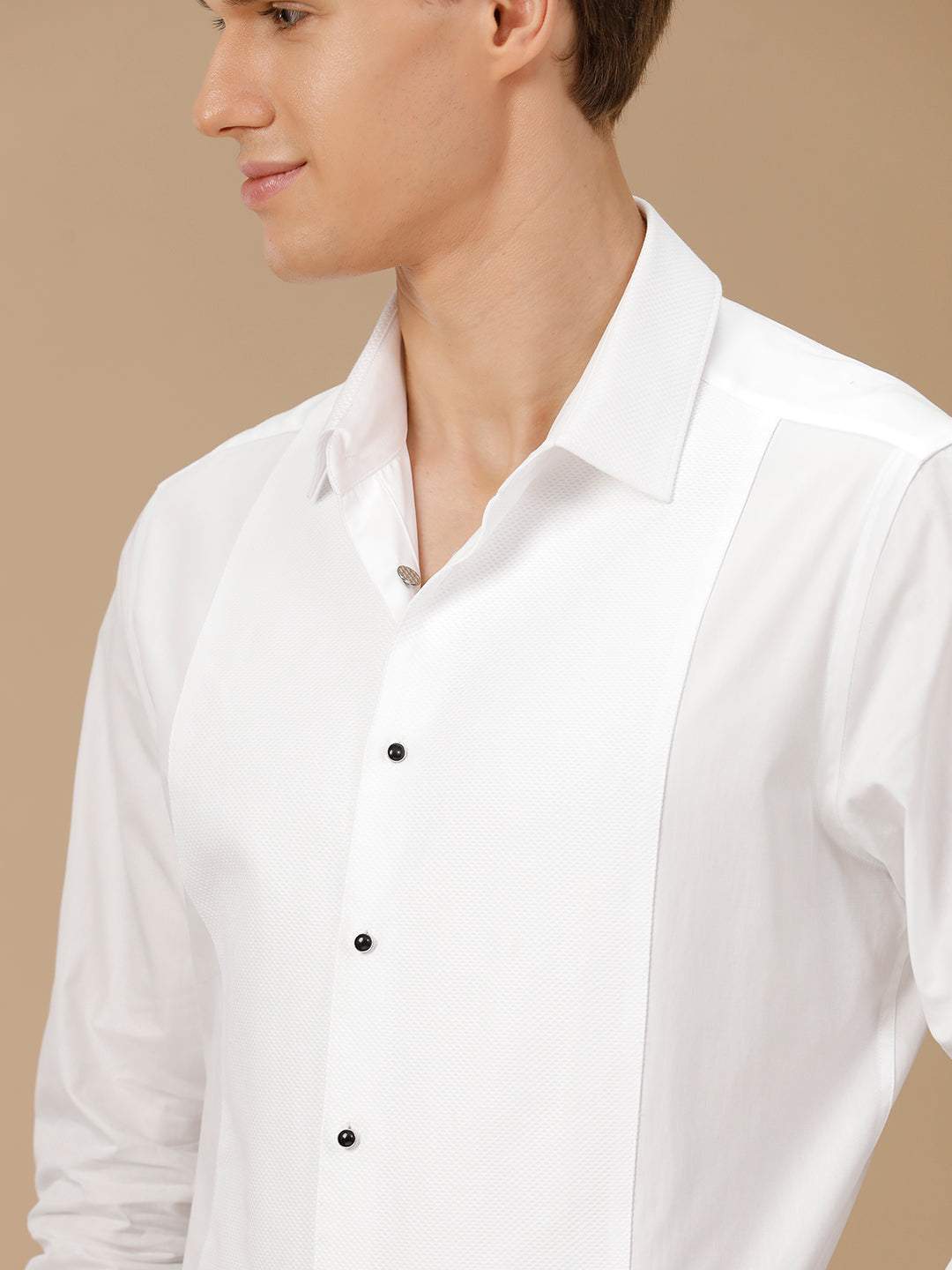 Aldeno Men Solid Formal White Shirt (WALSO)