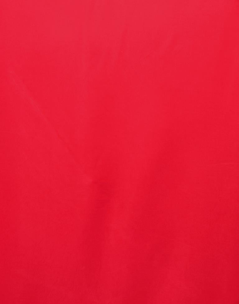 Fabulous Red Coloured Plain Crepe Dress