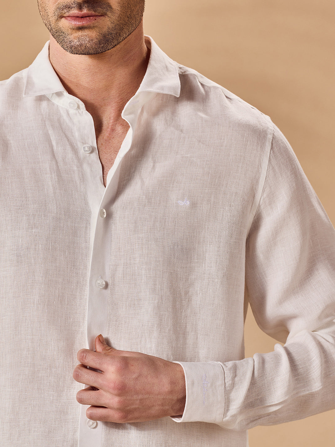 Aldeno Men White Casual Shirt (JAROM)