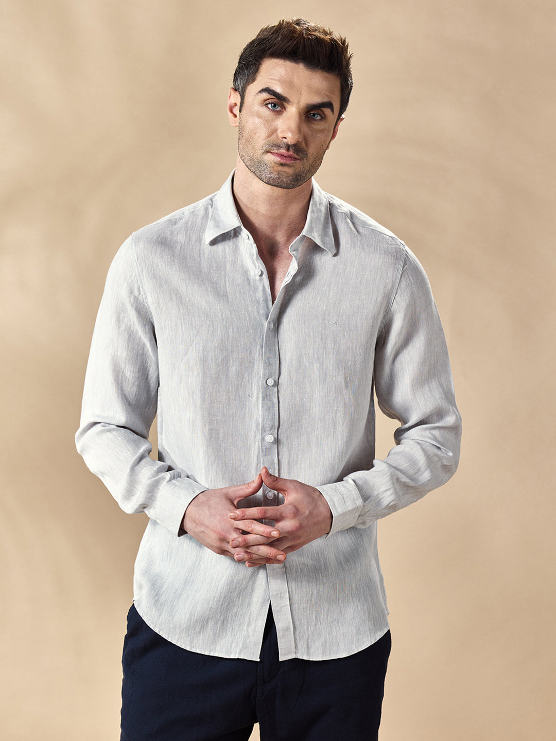 Aldeno Men Grey Formal Shirt (LIAM)