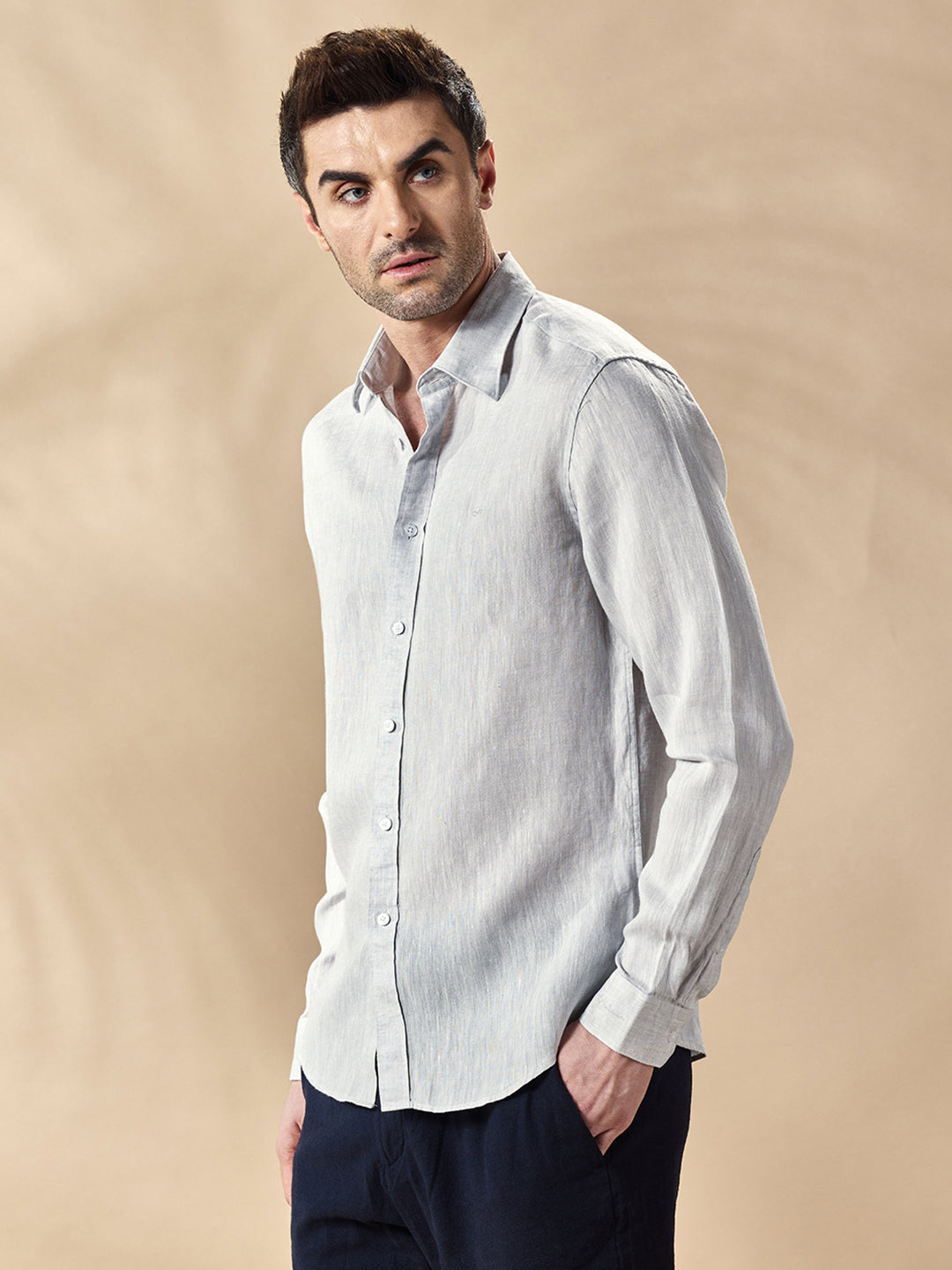 Aldeno Men Grey Formal Shirt (LIAM)