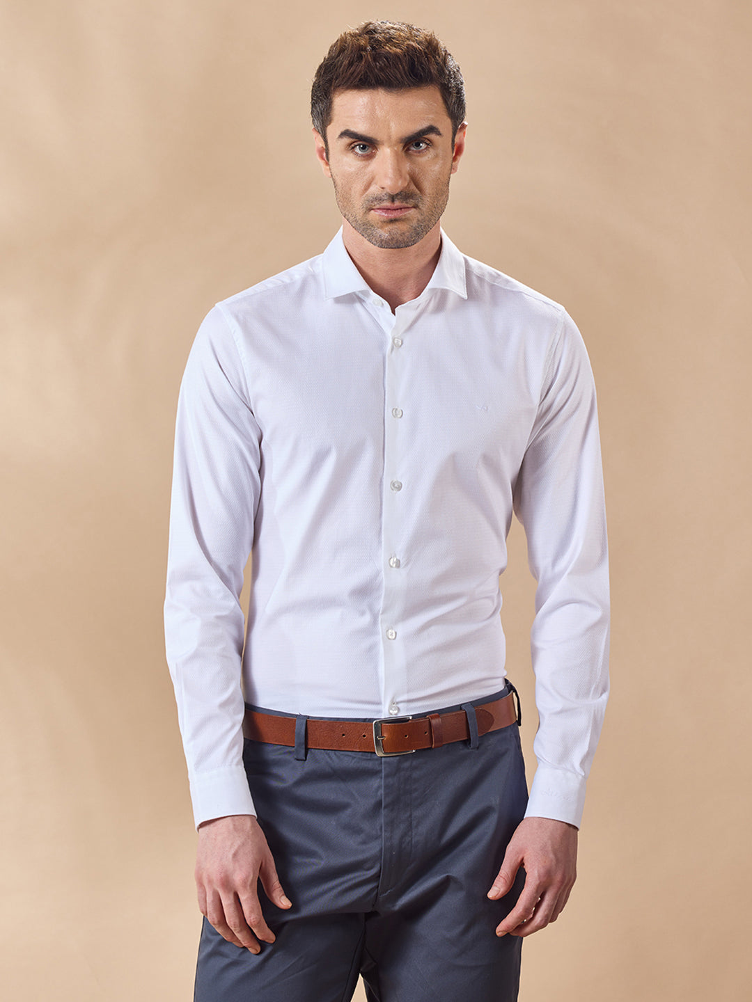 Aldeno Men White Formal Shirt (MARK)