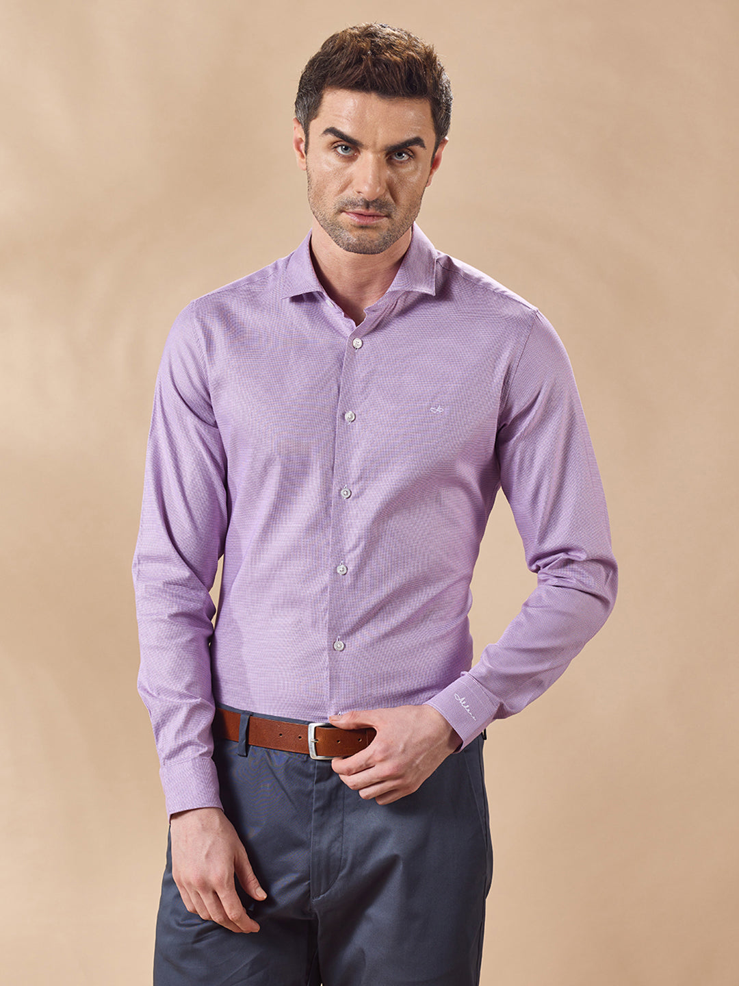 Aldeno Men Lavender Formal Shirt (CHAZ)