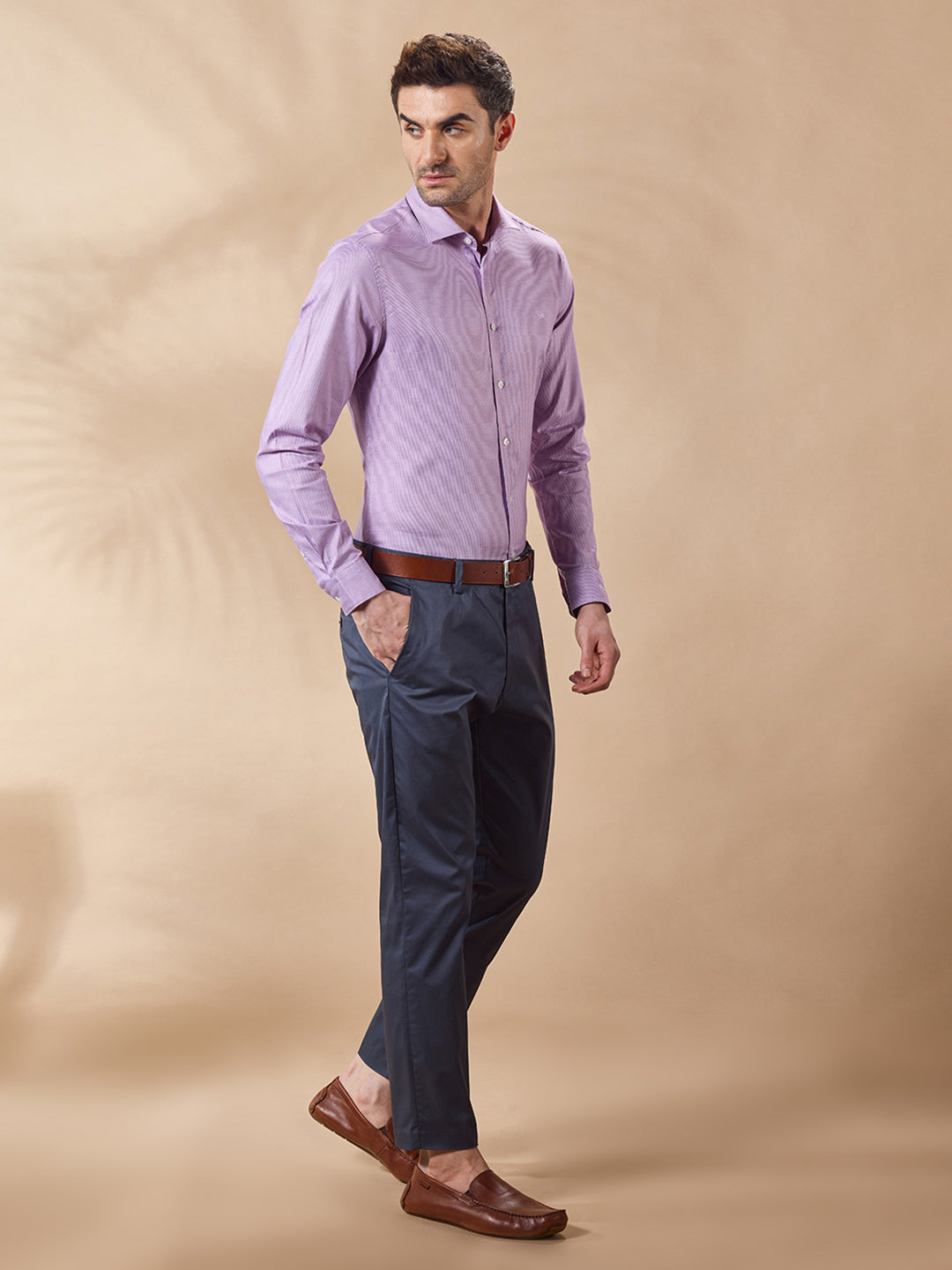 Aldeno Men Lavender Formal Shirt (CHAZ)