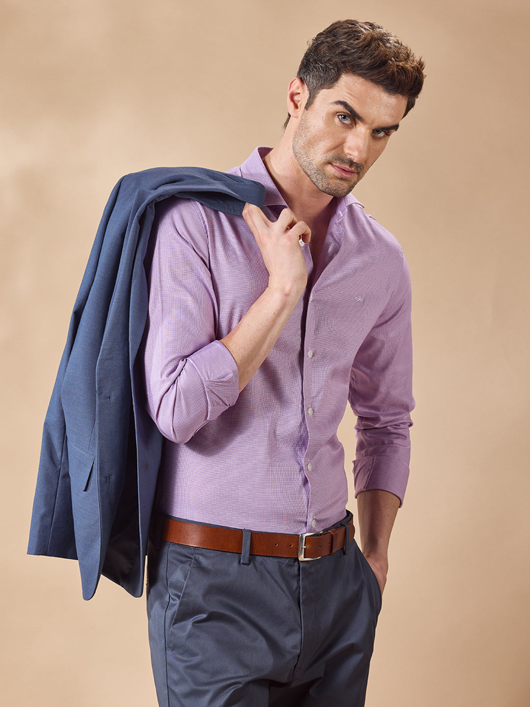 Aldeno Men Lavender Formal Shirt (CHAZ)