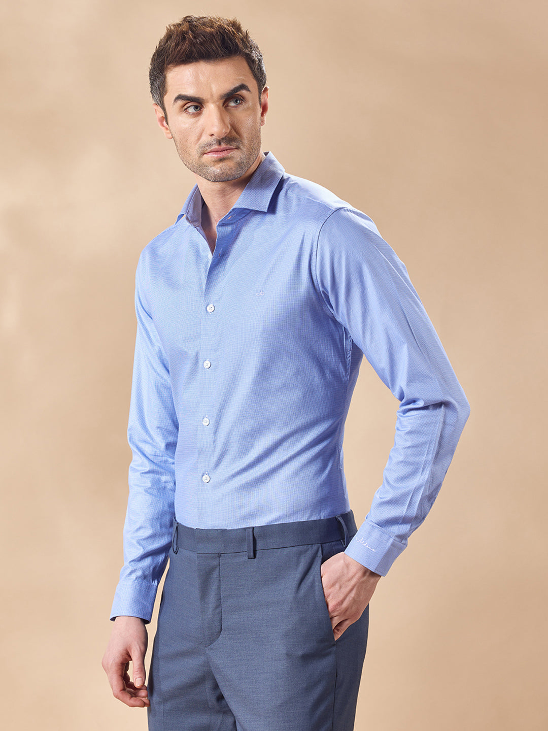 Aldeno Men Blue Formal Shirt (CHET)