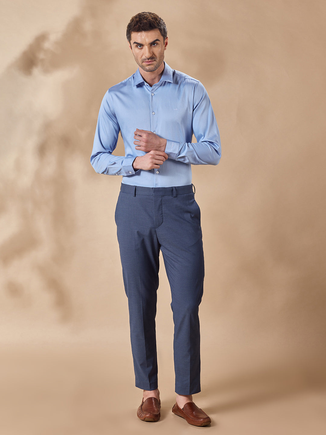 Aldeno Men Blue Formal Shirt (CACAN)