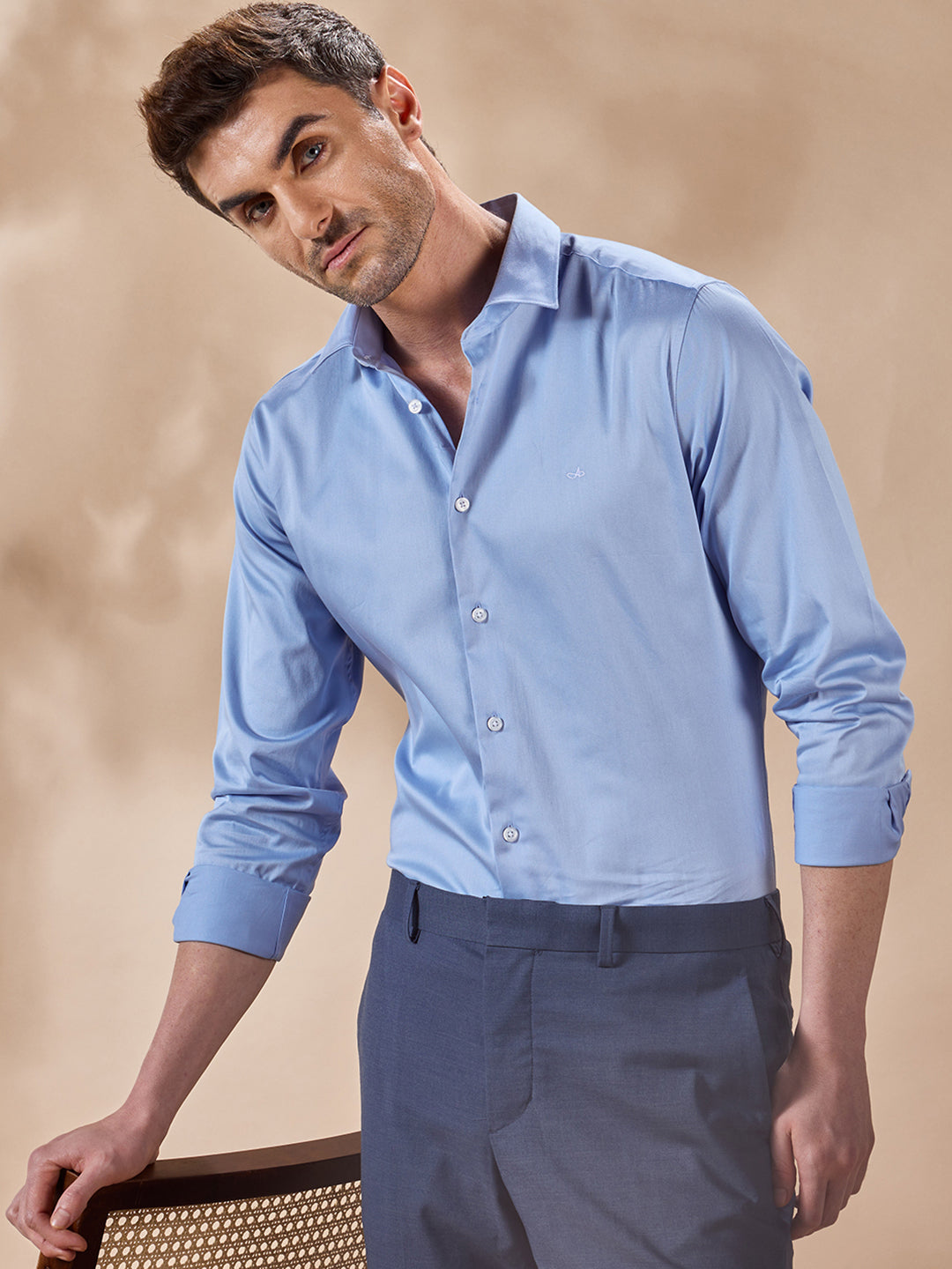 Aldeno Men Blue Formal Shirt (CACAN)