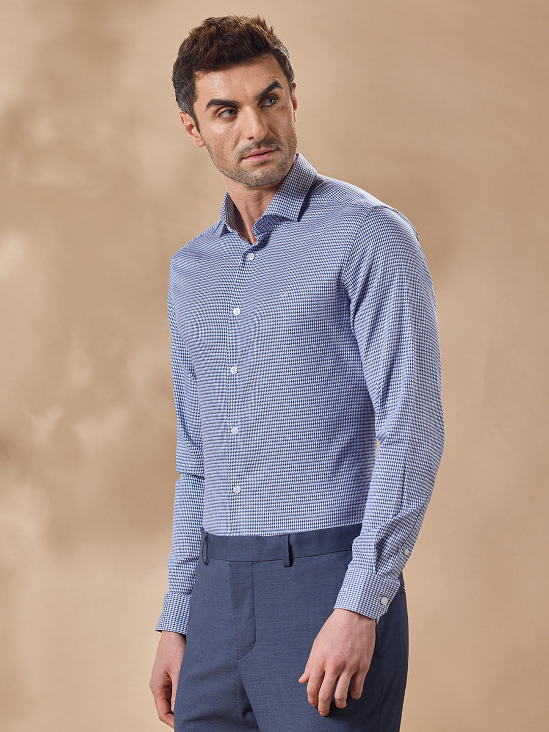 Aldeno Men Blue Casual Shirt (CAHN)