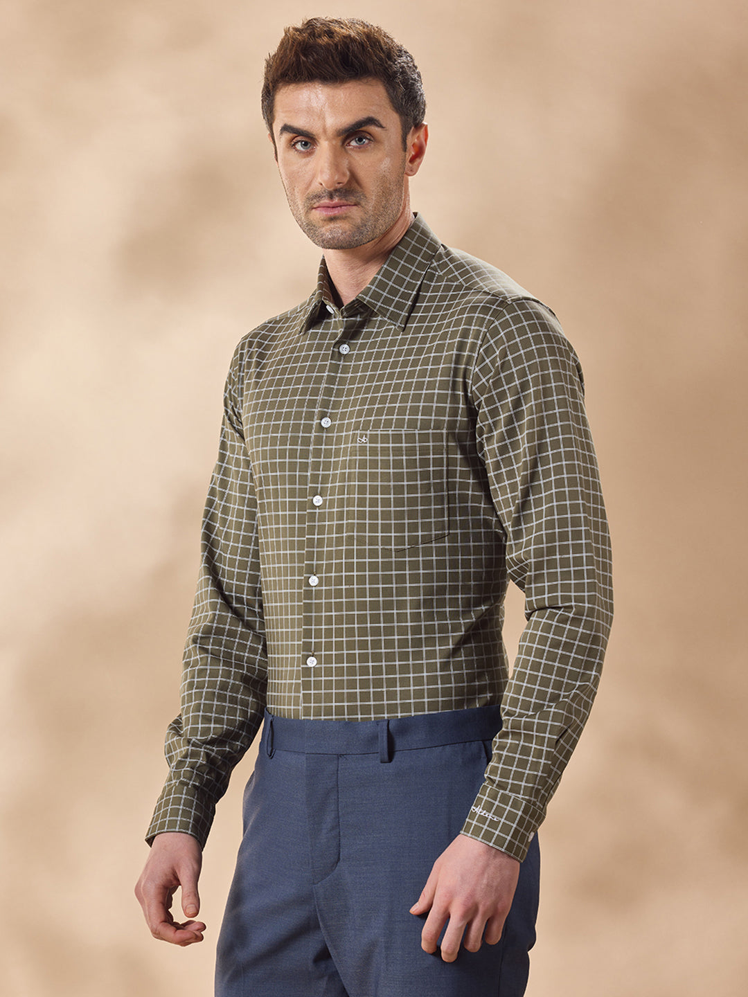 Aldeno Men Green Formal Shirt (RUTH)