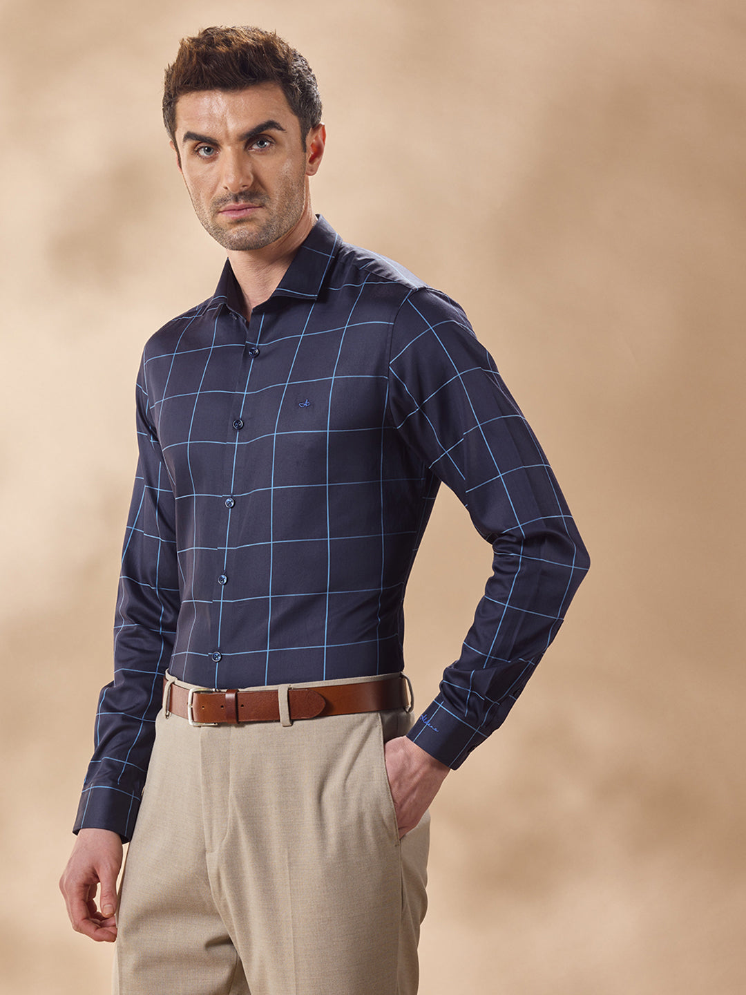 Aldeno Men Blue Formal Shirt (JUAN)