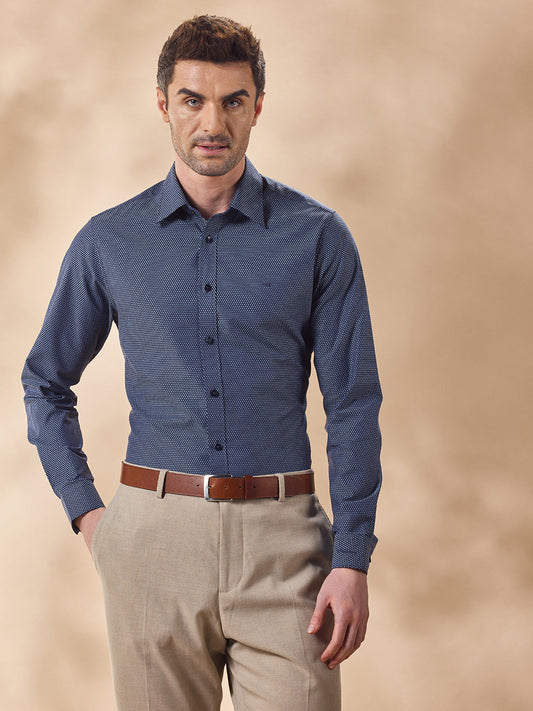 Aldeno Men Blue Casual Shirt (CAFEN)