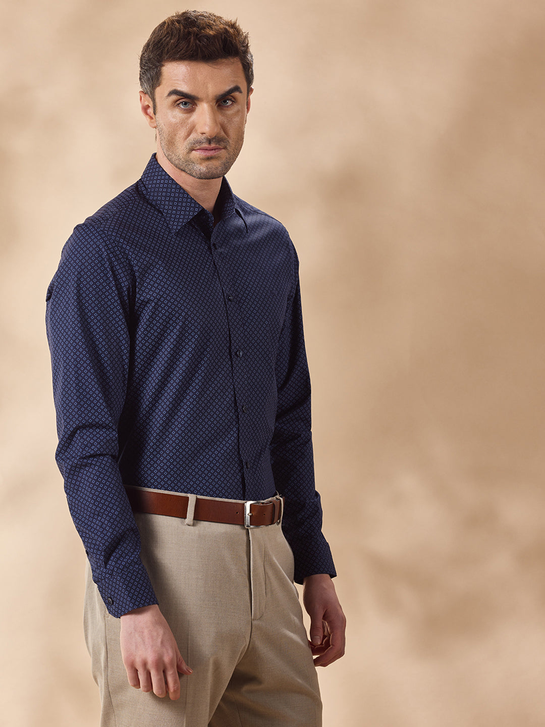 Aldeno Men Blue Formal Shirt (CUNJA)