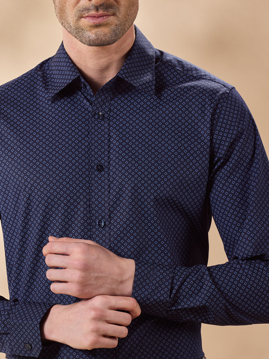 Aldeno Men Blue Formal Shirt (CUNJA)