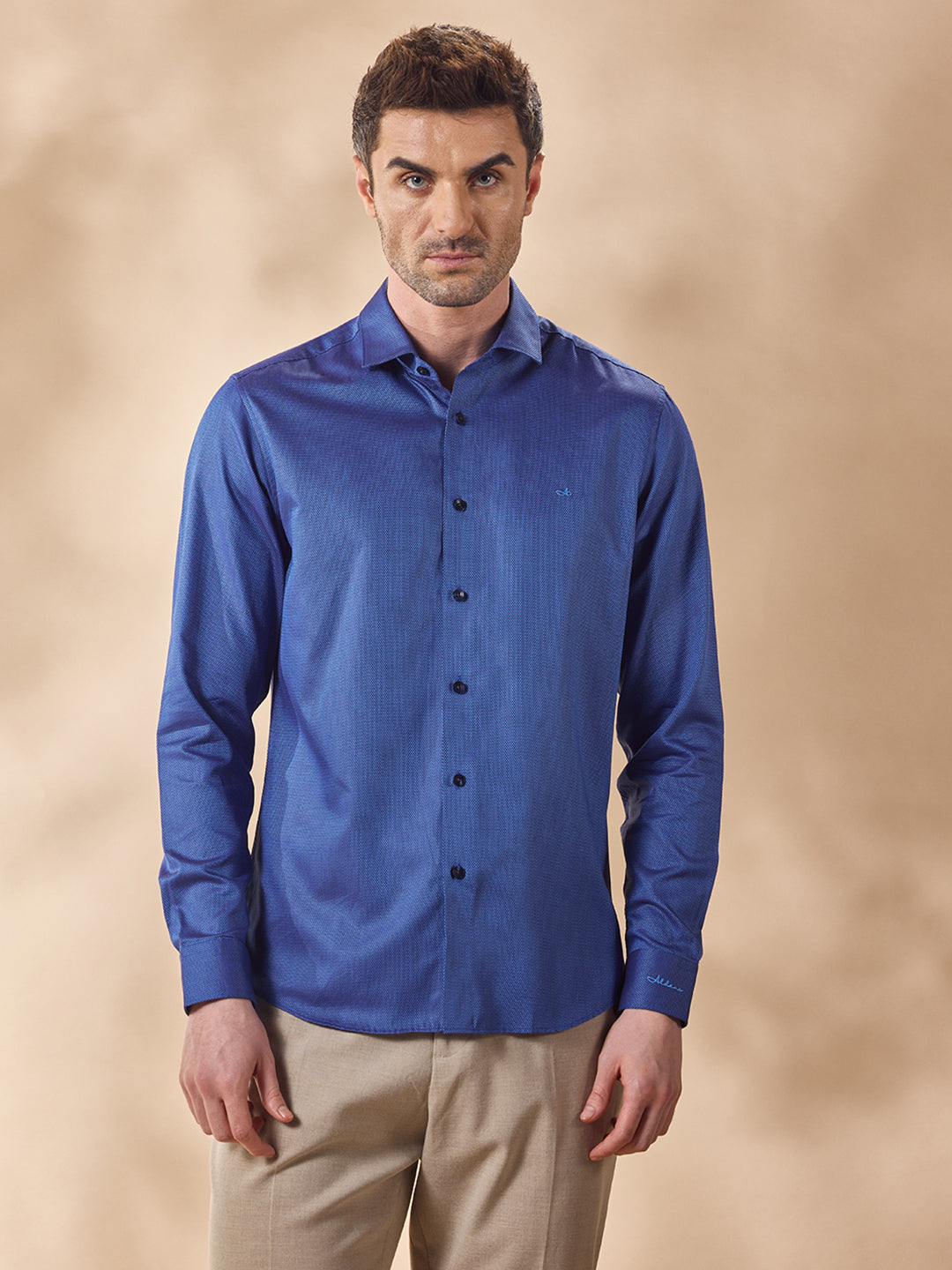 Aldeno Men Blue Formal Shirt (LAIS)