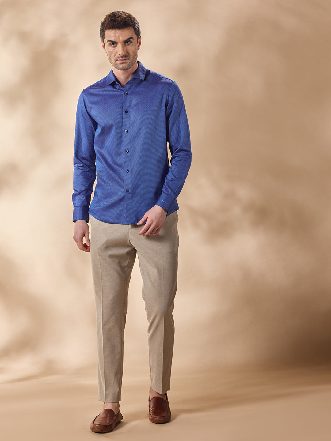 Aldeno Men Blue Formal Shirt (LAIS)