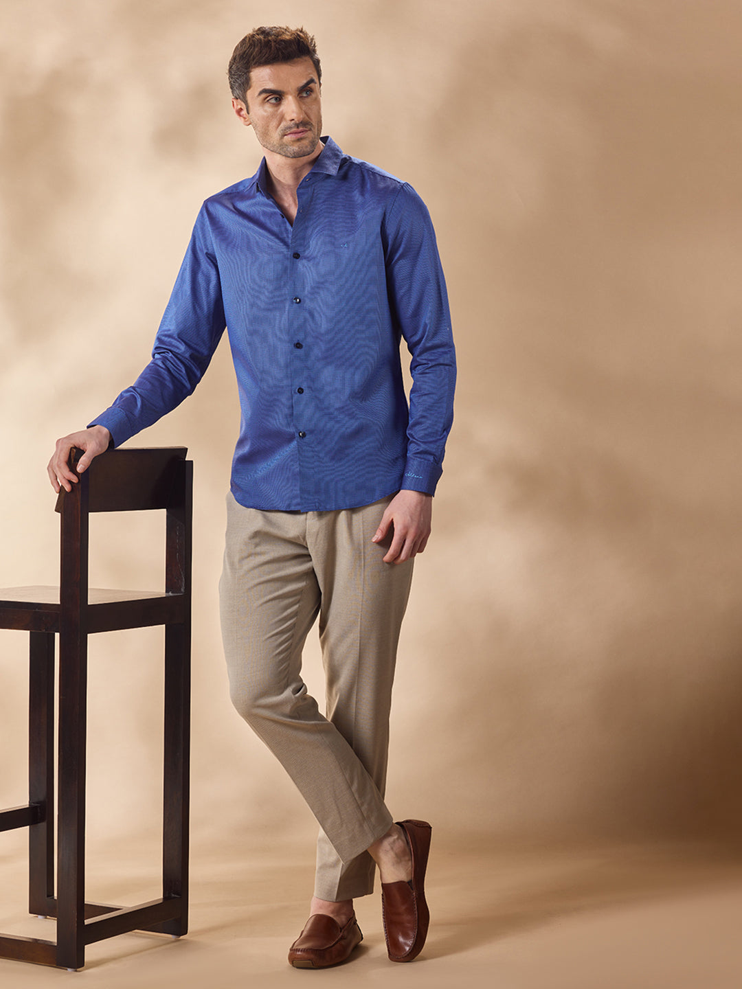 Aldeno Men Blue Formal Shirt (LAIS)