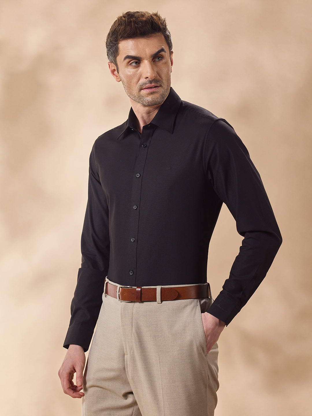 Aldeno Men Black Formal Shirt (FELIX)