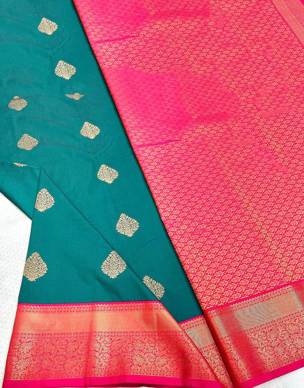 Cyan Blue Banarasi Soft Silk Saree With Zari Weaving Work