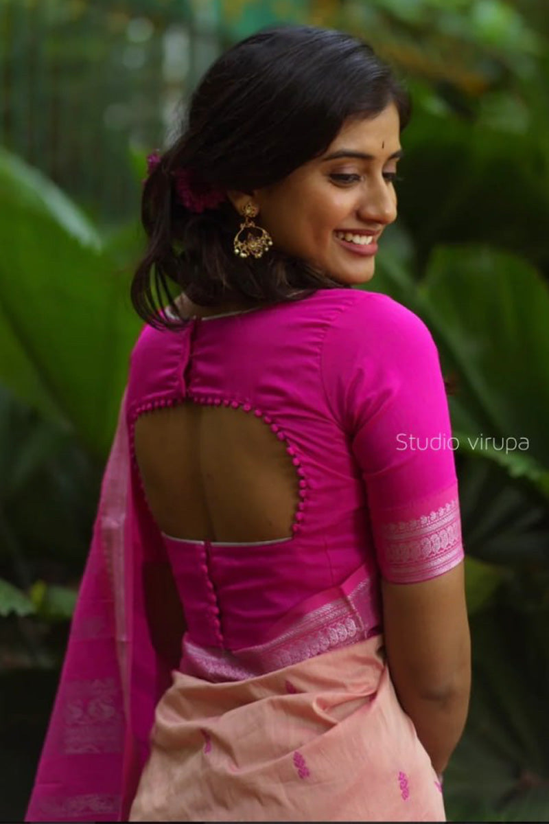 Fancifull Pink Soft Silk Saree With Prettiest Blouse Piece