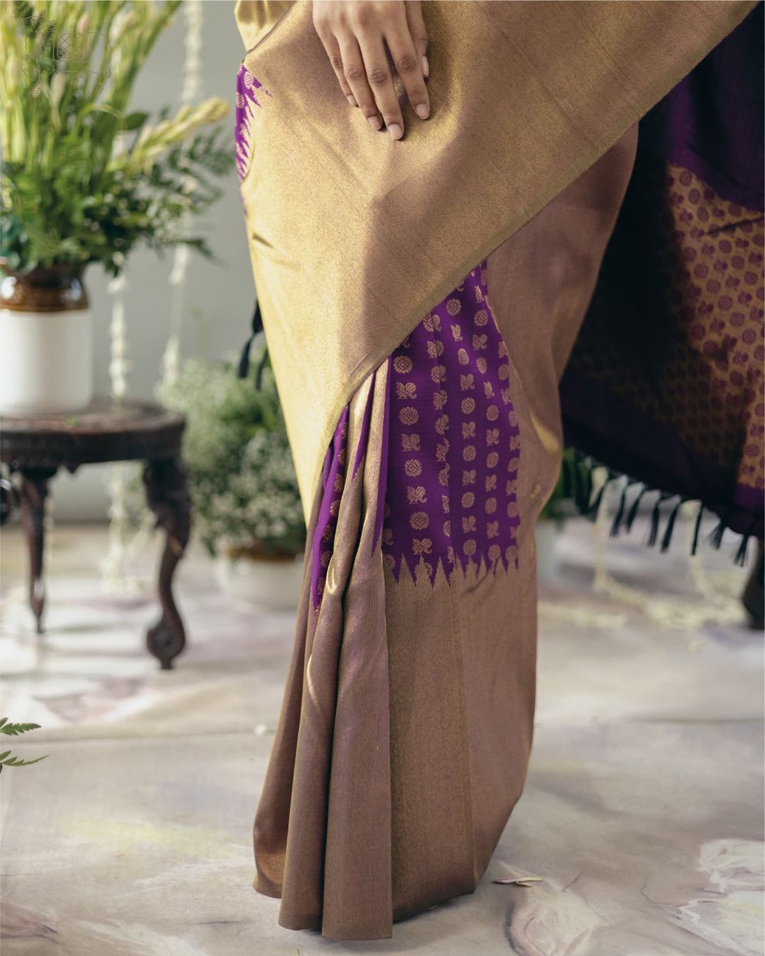 Fancifull Purple Soft Silk Saree With Arresting Blouse Piece