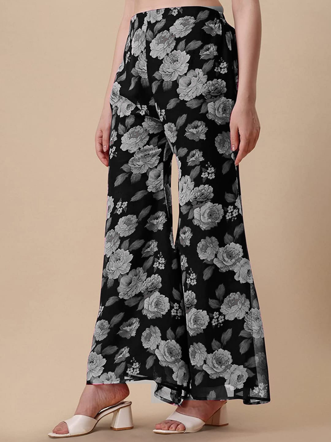 Black Printed Georgette Co-ord Set