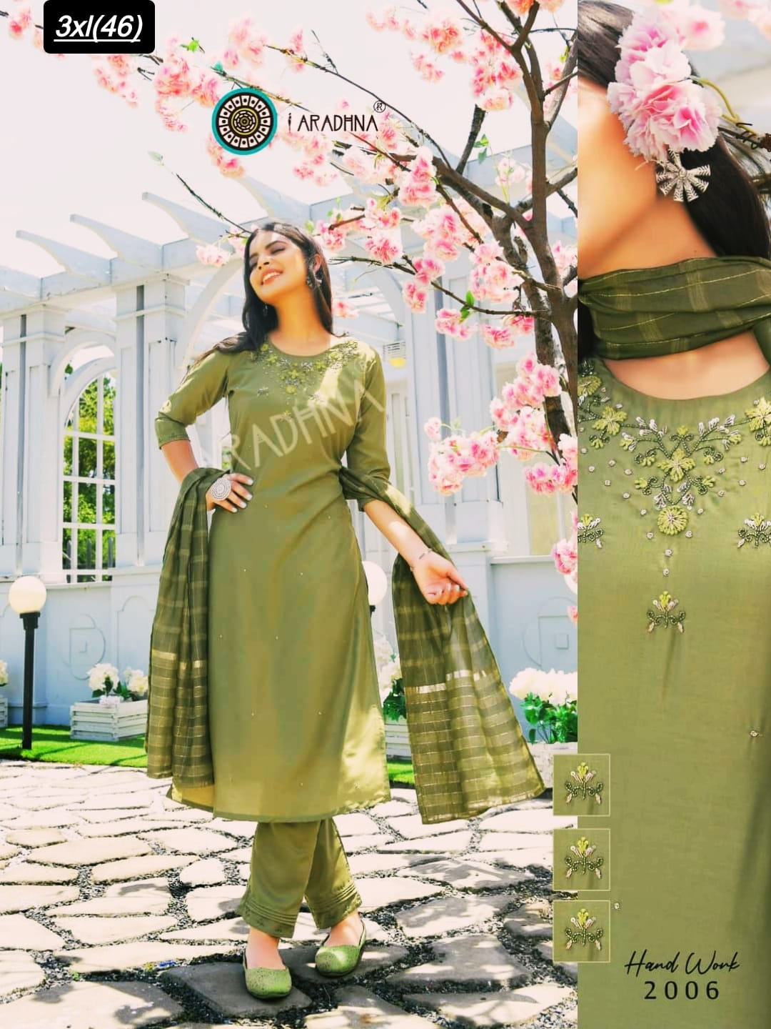 Beautiful Designer Heavy Reyon Kurti Pent with dupatta