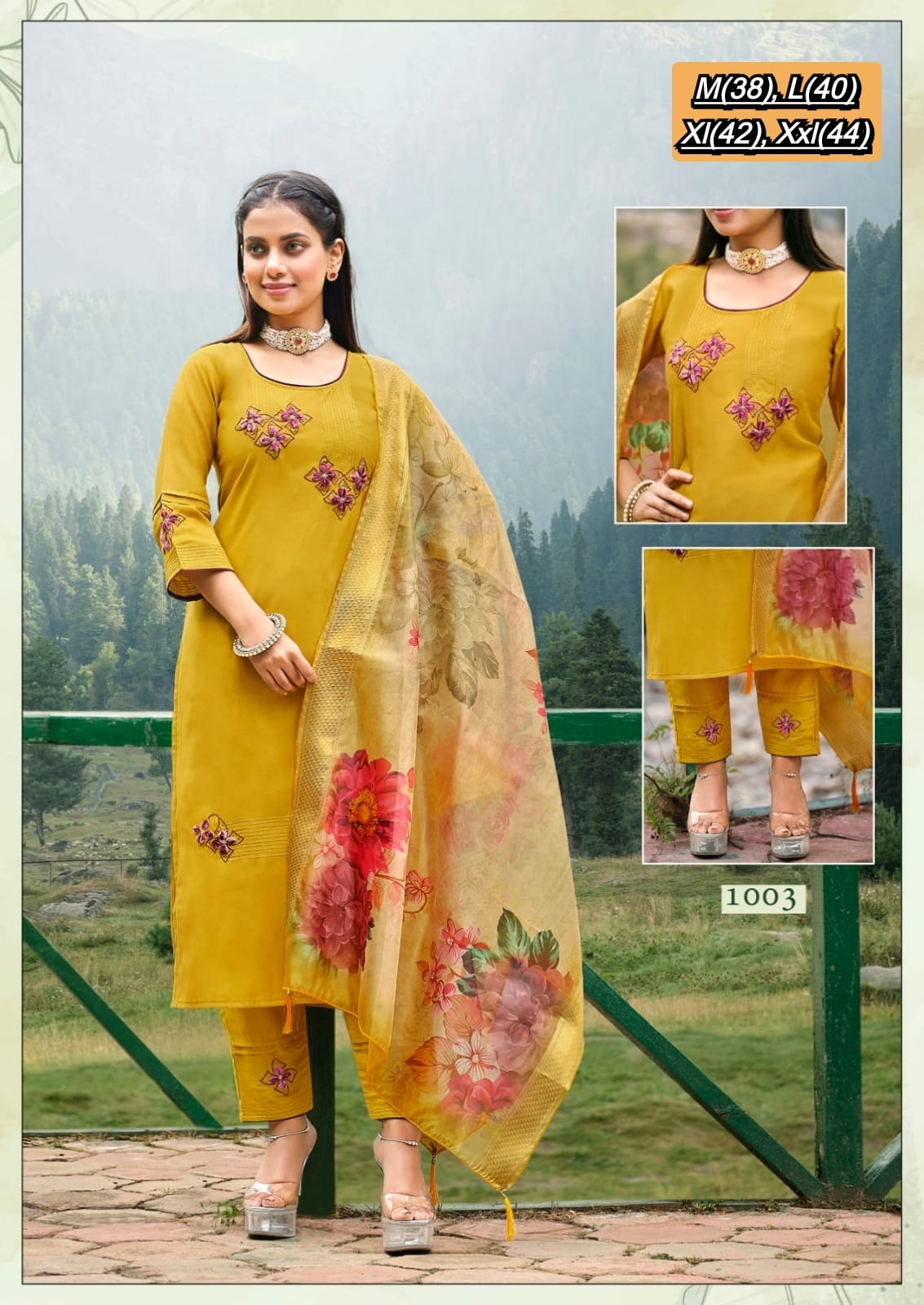 Beautiful Designer Heavy Reyon Kurti Pent with dupatta