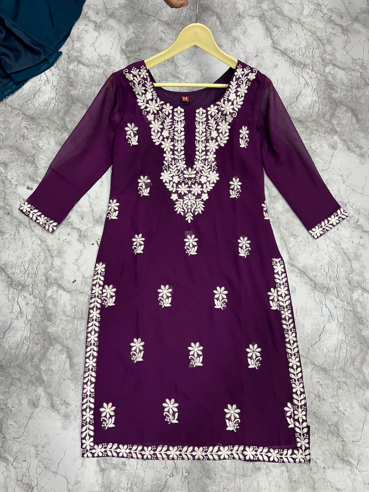 Beautiful Designer Sangeet Urvashi Faux Georgette Kurti